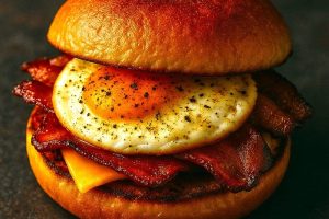 Blackened Breakfast Sandwich with Lemon-Basil Kick
