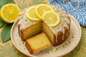 Olive Oil Lemon Cake with Greek Spice Glaze