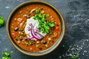 Spicy Black Bean Soup (Healthy)
