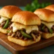 Griddle Cheesesteak Sliders